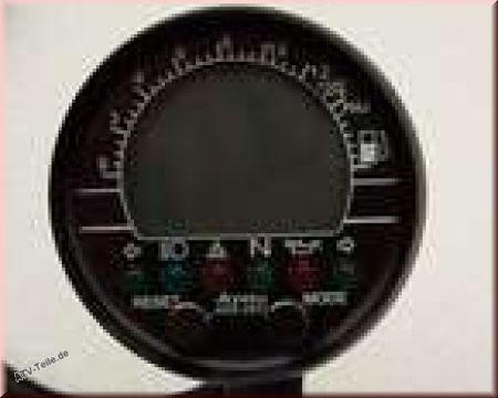 Tachometer und Drehzahlmesser mit Kraftstoffanzeige, Alu schwarz