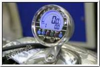 Tachometer und Drehzahlmesser mit Kraftstoffanzeige, Alu-Gehuse