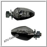 Blinker LED, DROP, schwarz, E-gepr., Paar