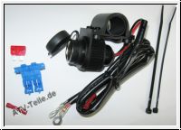 Bordspannungssteckdose 12V/16A mit Halter