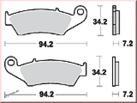 Scheibenbremsbelag MCB669RSI/LMP294ORR mit ABE