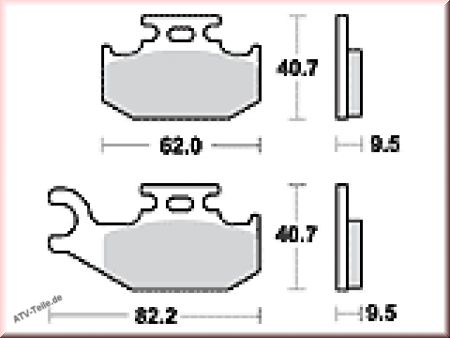 Scheibenbremsbelag MCB761SI mit ABE