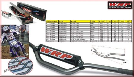 Enduro Lenker MX-GP-LOW in rot von WRP